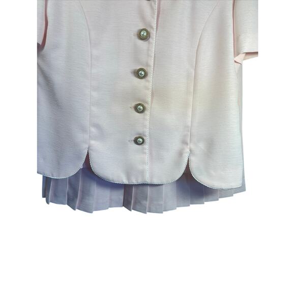 Vtg Leslie Fay Dresses Soft Pink Skirt and Jacket Set Size 8 - Picture 5 of 12